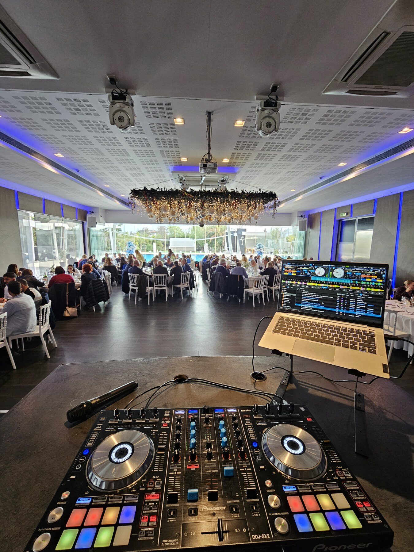 DJ booth at a daytime reception